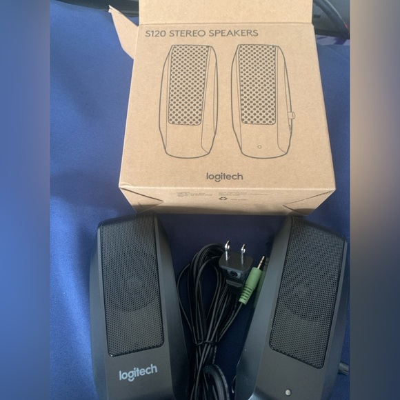 Logitech S-120 Computer Speakers, black, NWT - Picture 3 of 5